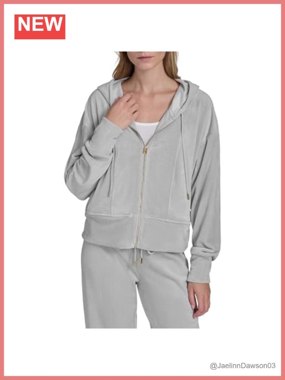 Velour Hoodie Zip Up Jacket Long Sleeve Hooded Casual